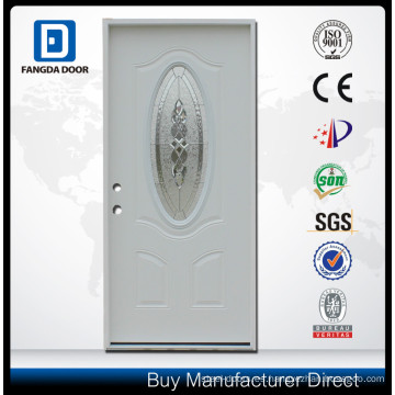 Fangda 3/4 oval decorative glass Prehung Exterior Steel Door